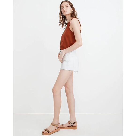 NEW Madewell‎ Relaxed Denim Shorts in Tile White, 28 - Picture 2 of 15
